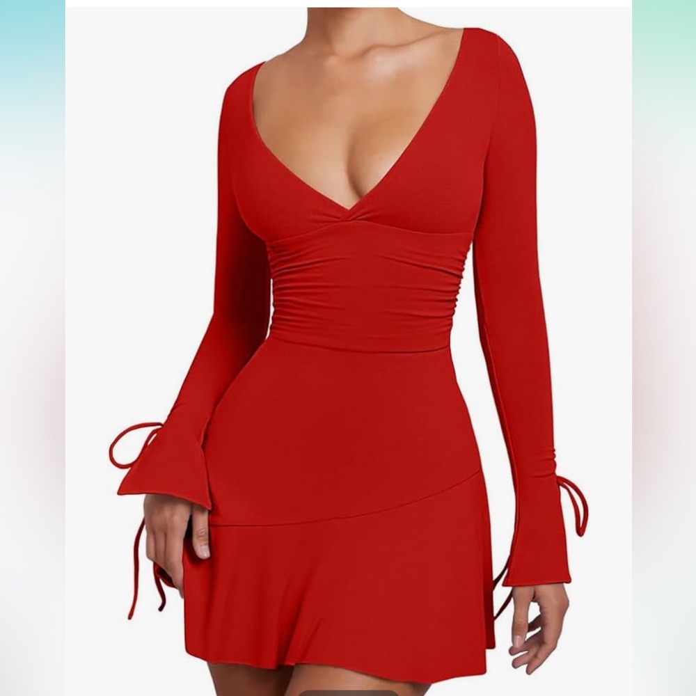 Red party dress